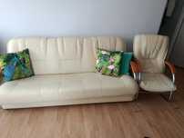 Kanapa rozkładana sofa z fotelamii