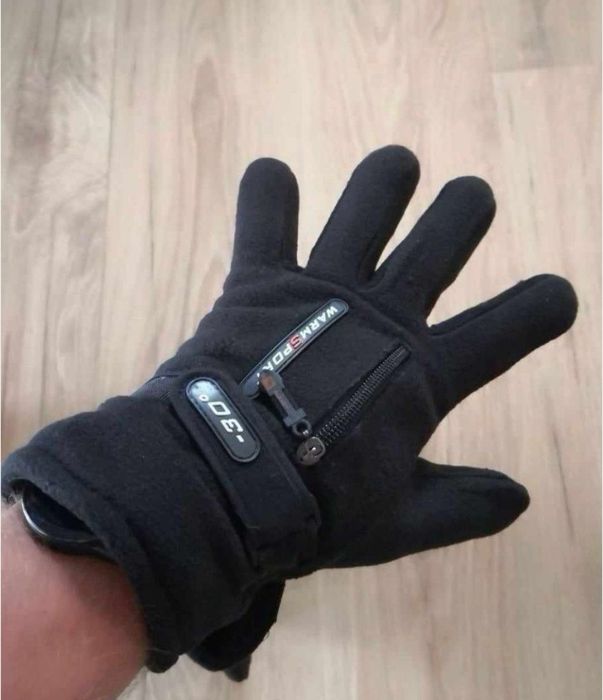 Rękawiczki polarowe ocieplane zimowe męskie ciepłe
