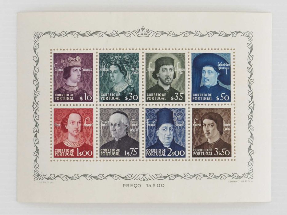 Selos Bloco nº 14 Fundação Dinastia de Avis 1949