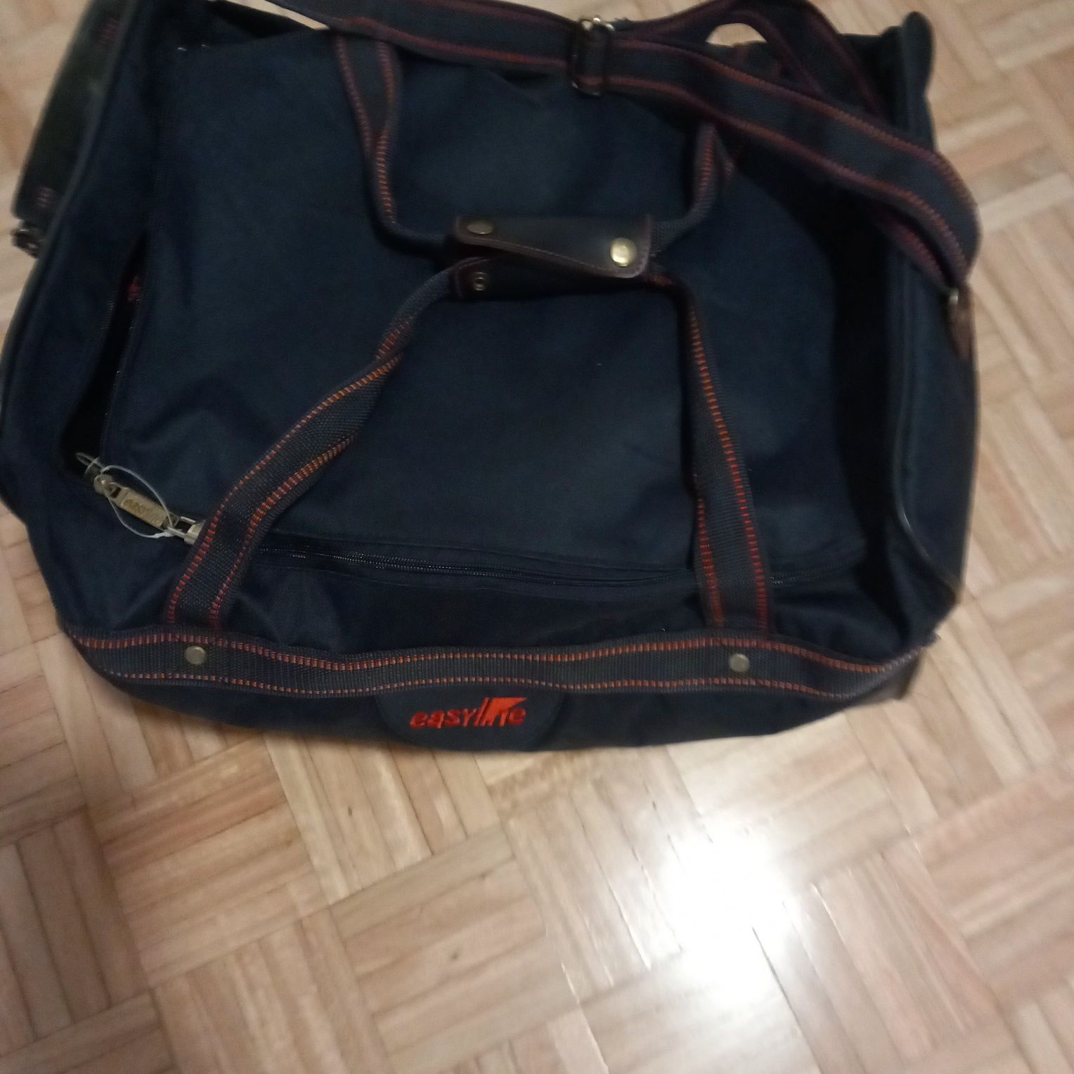 Bolsa Viagem Nylon Azul cVermelho
