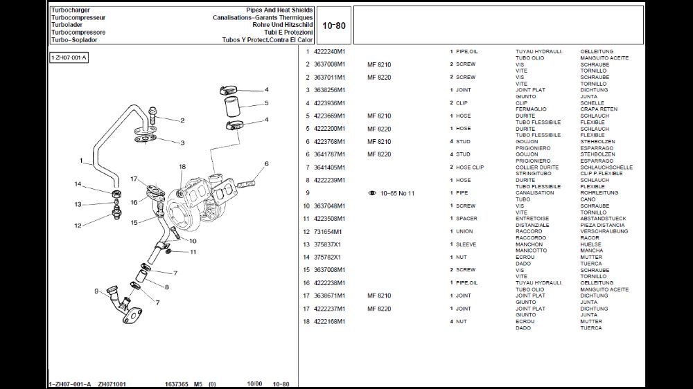 Katalog części Massey Ferguson 3075, 3080, 3085, 3090, 3095, 3115 MF