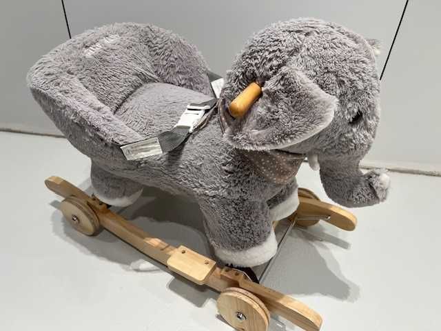 MILLY MALLY Polly drewniany szary słonik na biegunach