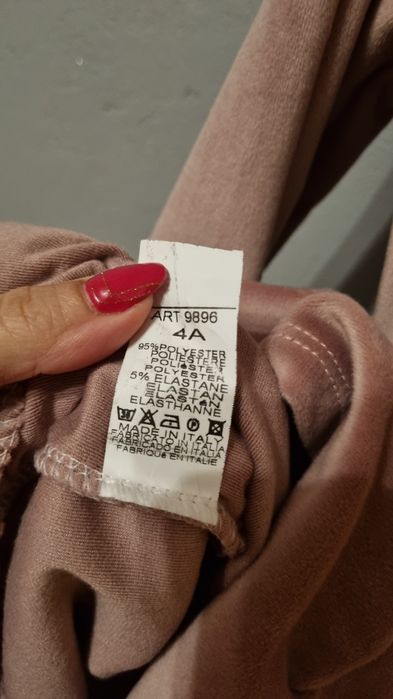 Sukienka nowa welur dla dziewczynki r. 110, 4 lata okazje wloska italy