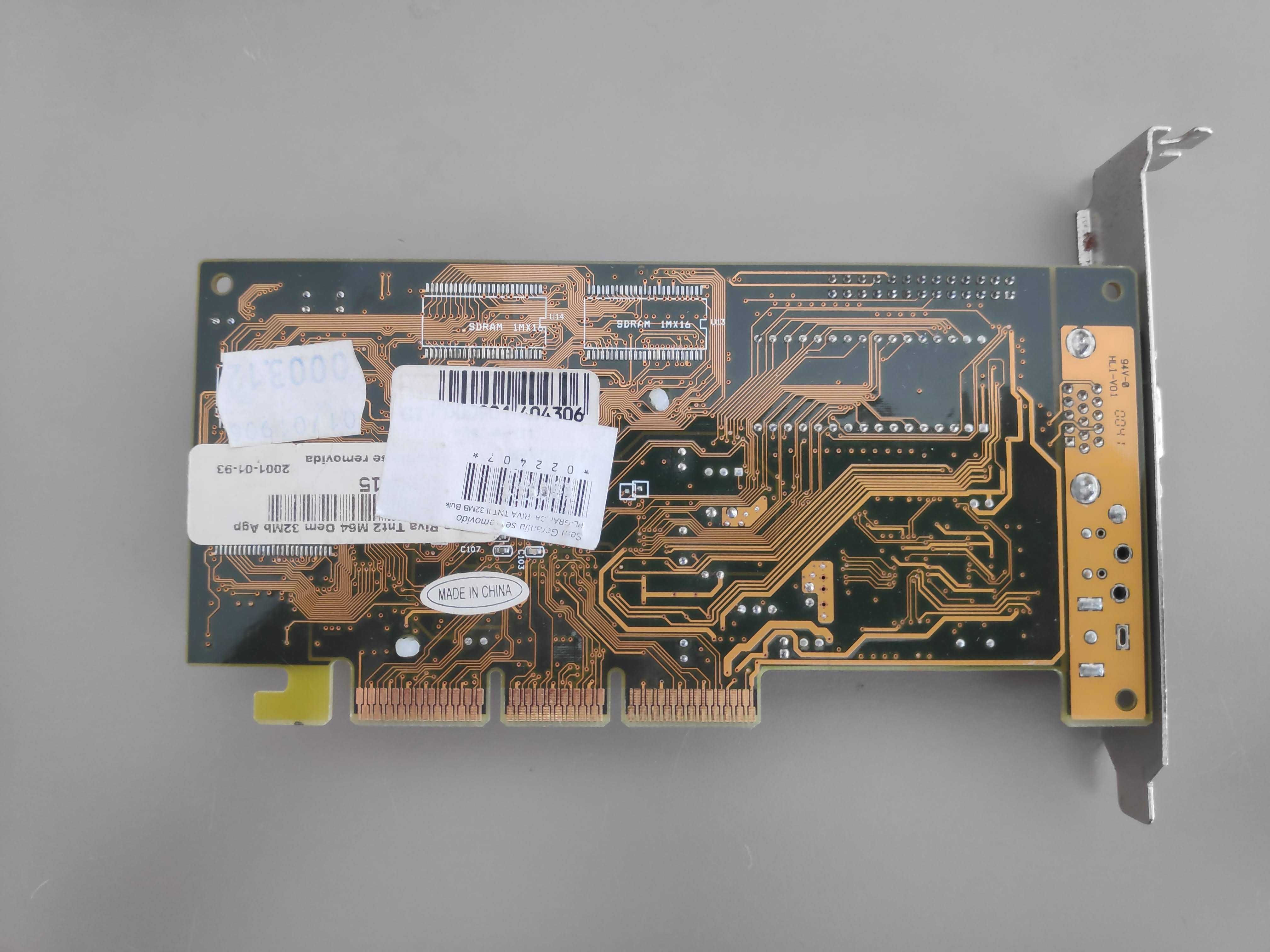 Placa Gráfica Retro AGP - Nvidia TNT2 M64 16MB