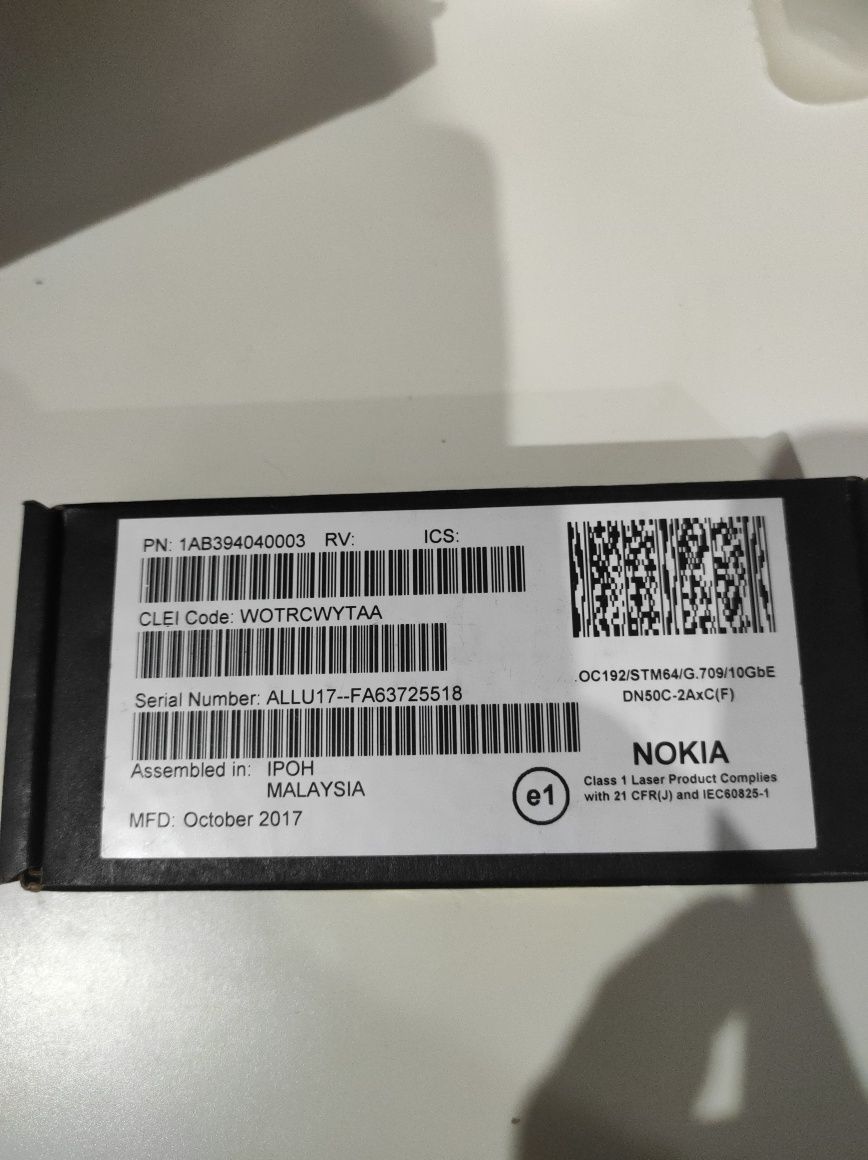 Moduł optyczny sieciowy światłowód Nokia Alcatel