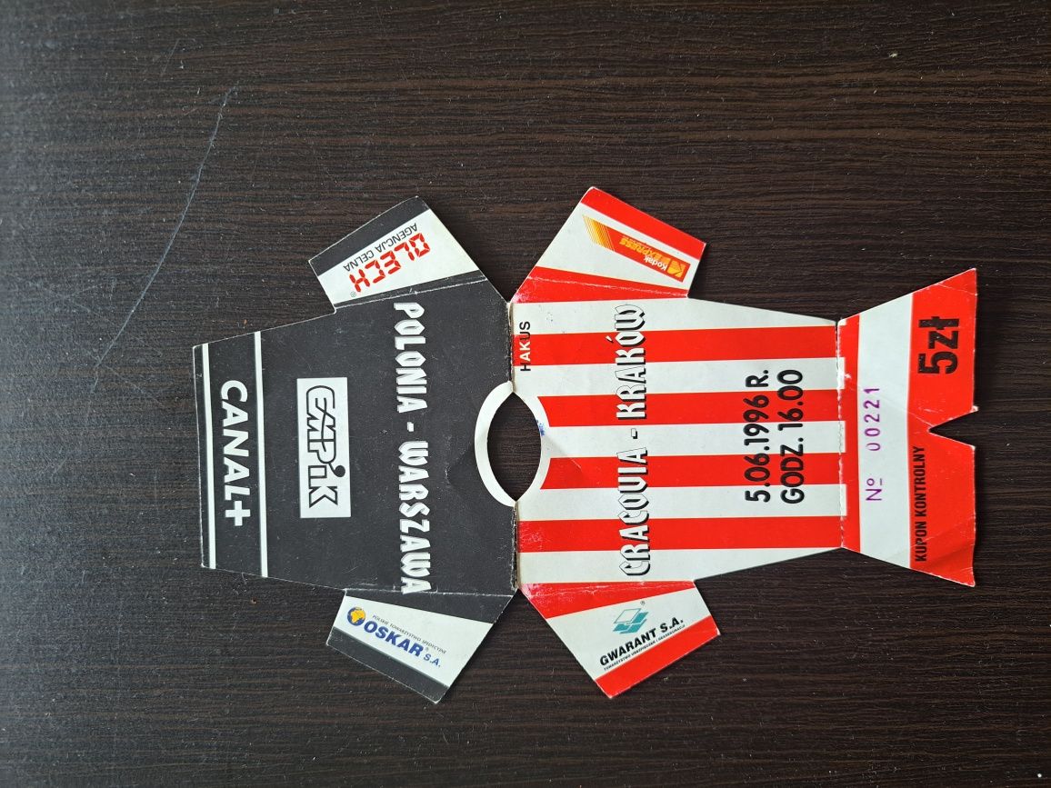 Bilet kolekcjonerski Polonia Cracovia