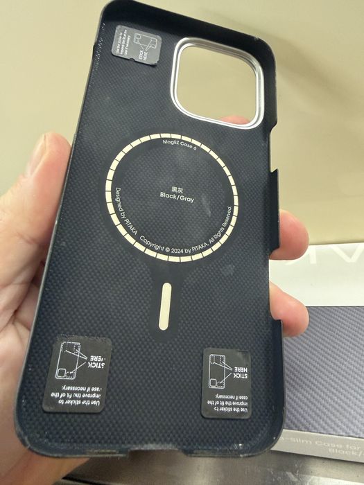 Чехол iphone 16 pro max Pitaka карбон