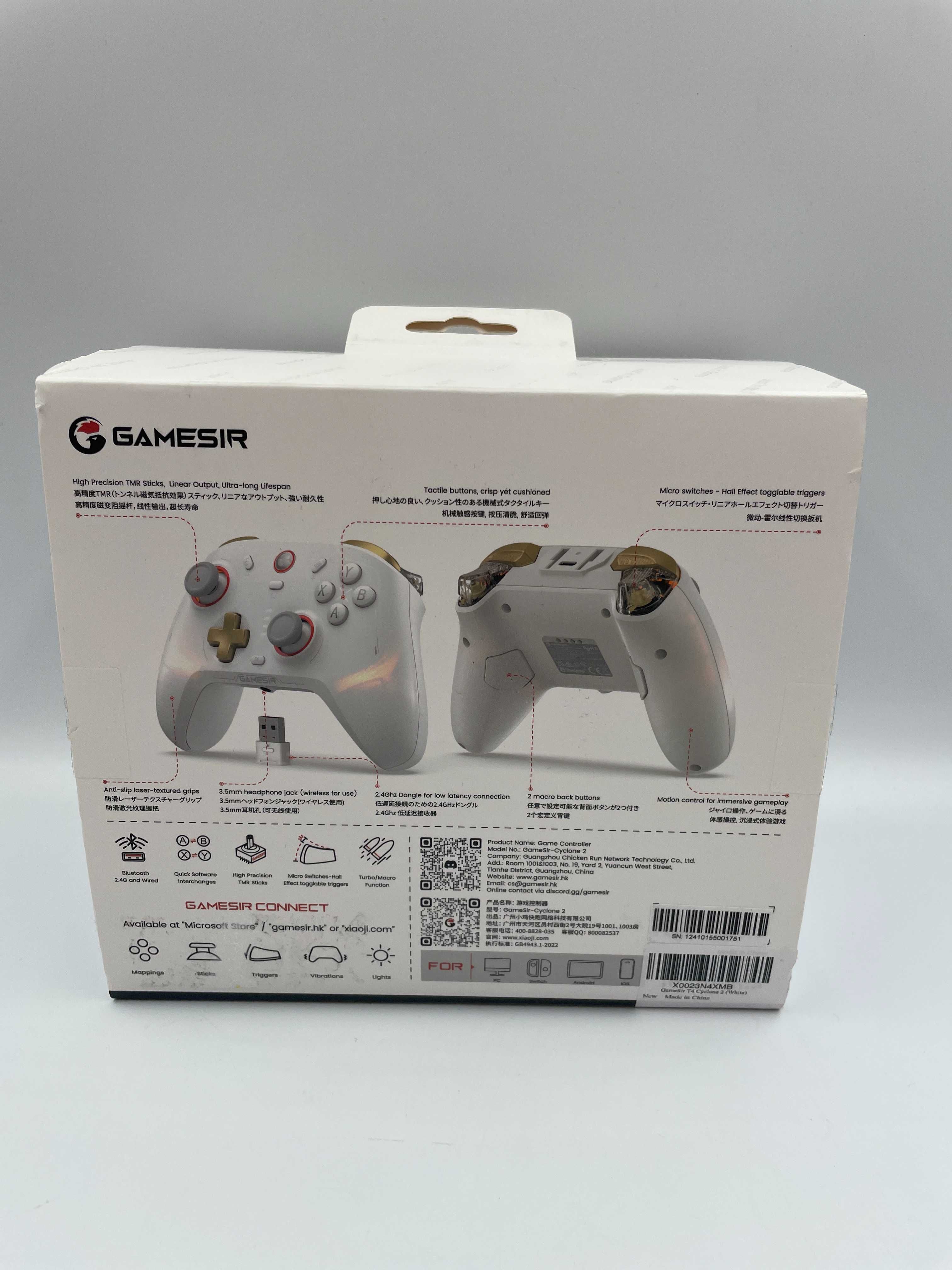 Gamepad GameSir Cyclone 2 White do PC Nintendo Switch iOS Android