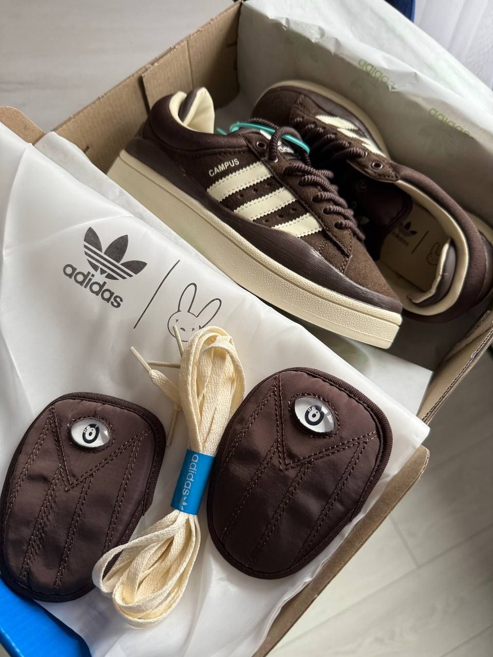 р36-40 Кросівки adidas Campus x Bad Bunny Brown