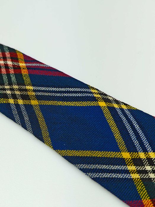 Szkocki wełniany krawat w kratkę tartan wrz150