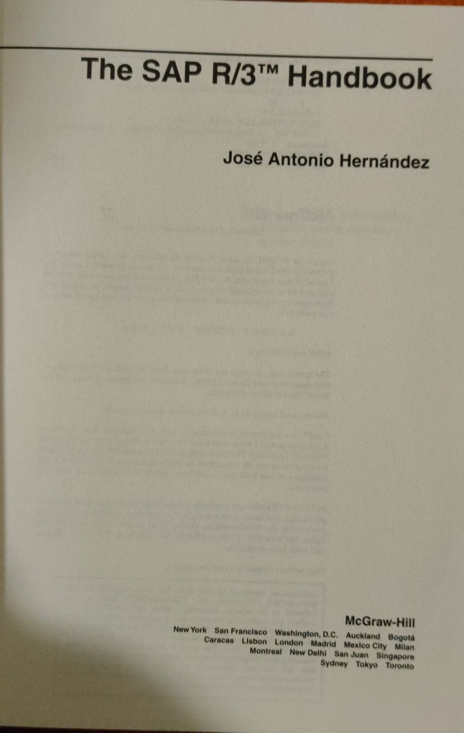 Livro de mão SAP R/3 de José António Hernández