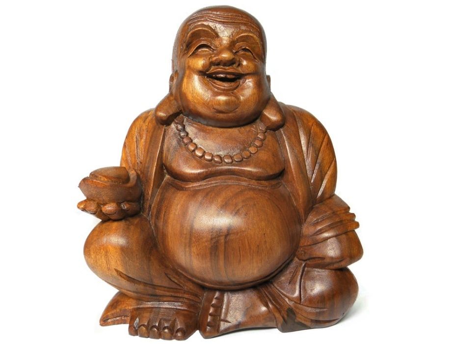 Rzeźba, Maska - BUDDA - Drewno, Rękodzieło 20cm