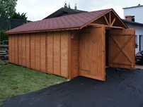 Garaż nr 1 3x4,5 drewniany sosnowy PRODUCENT