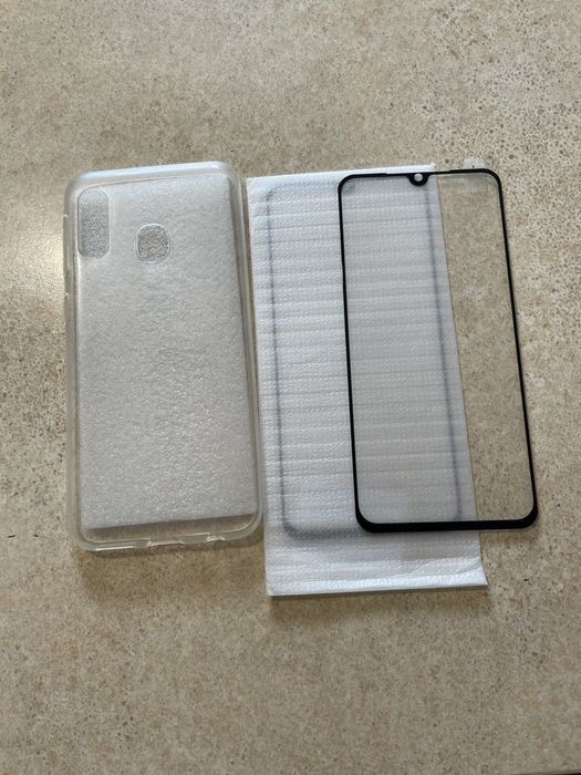 Etui Samsung A20E i dwa szkła