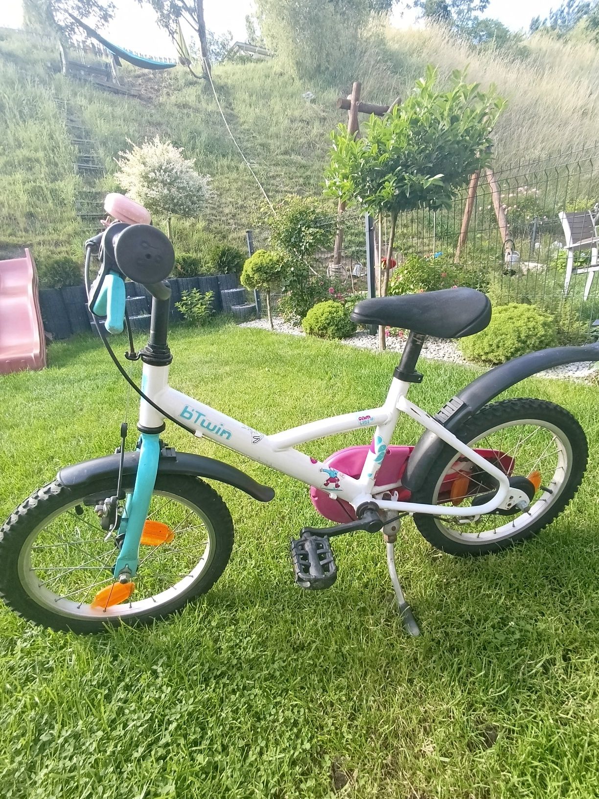 Rowerek rower dziecięcy dla dziewczynki b'twin koła 16'' Decathlon