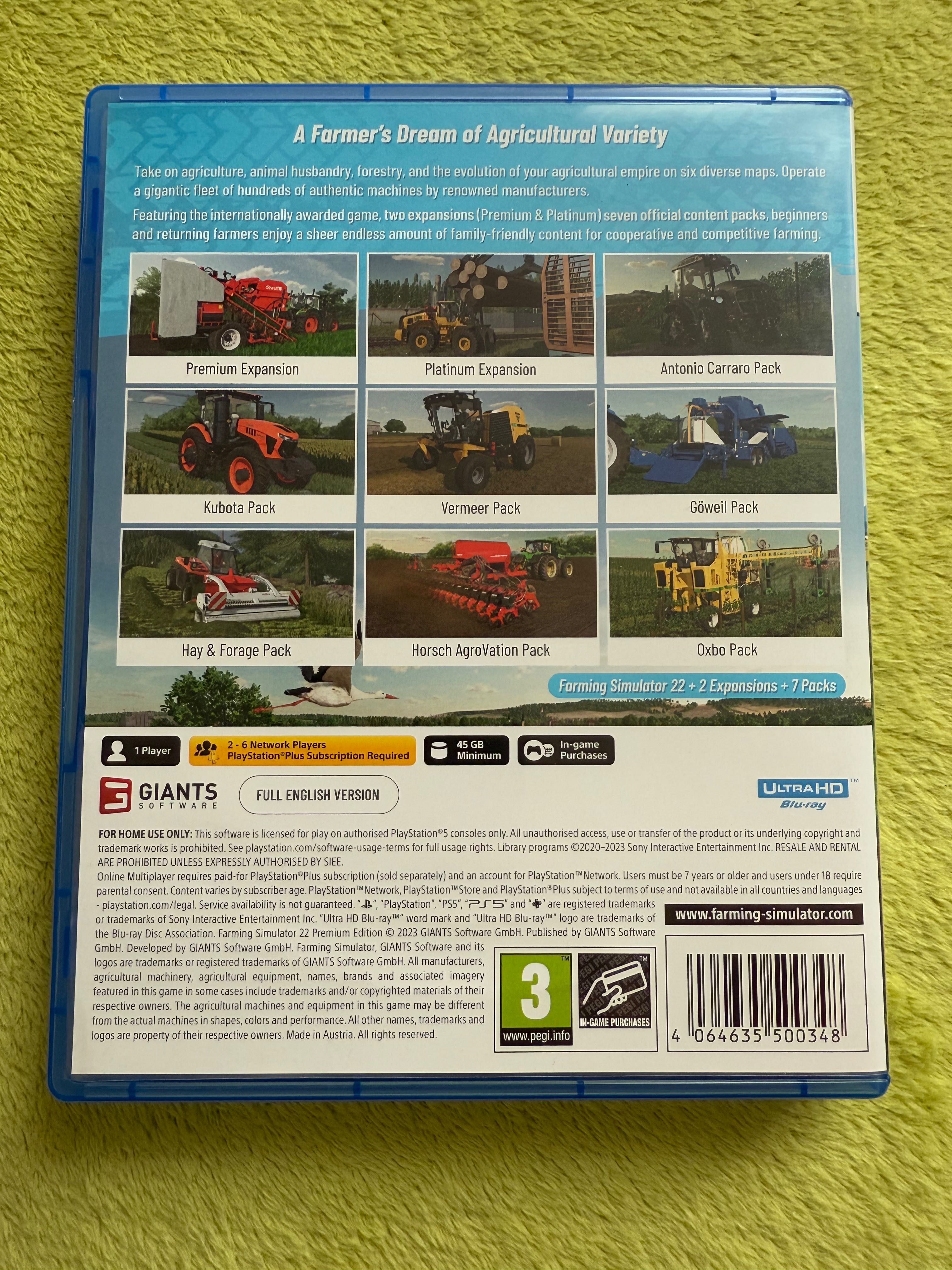 Gra Farming Simulator 22 premium edition na PS5
