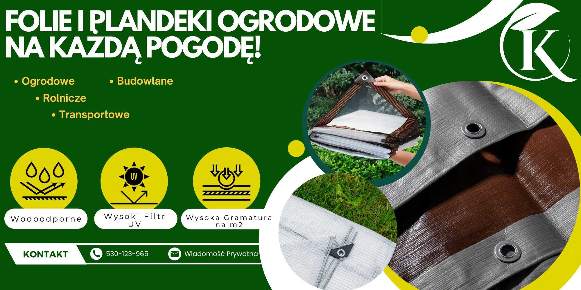 PLANDEKA Bardzo GRUBA 260g Okryciowa 4x6 8x10m Rozmiary Plandeki