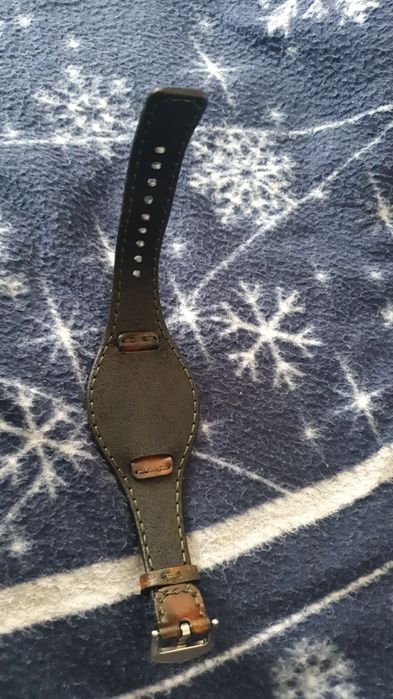 Pasek do zegarka z podkładką jednoczęściowy .18mm skóra naturalna