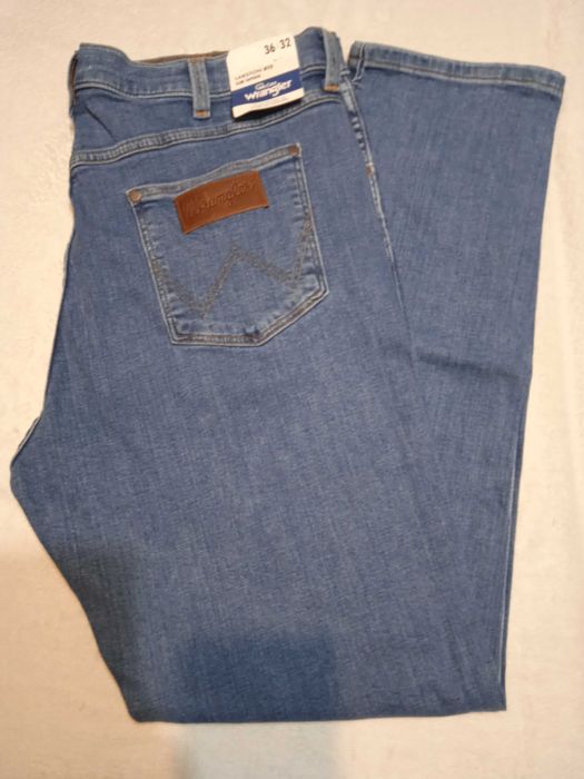 Wrangler Larston Slim Taper Nowe spodnie jeansy W36 L32