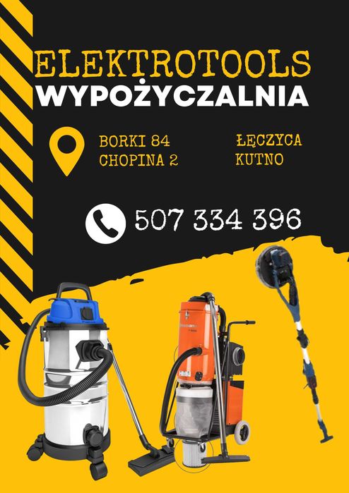 Żyrafa do gładzi szlifierka do gipsów odkurzacz wynajem wypożyczenie