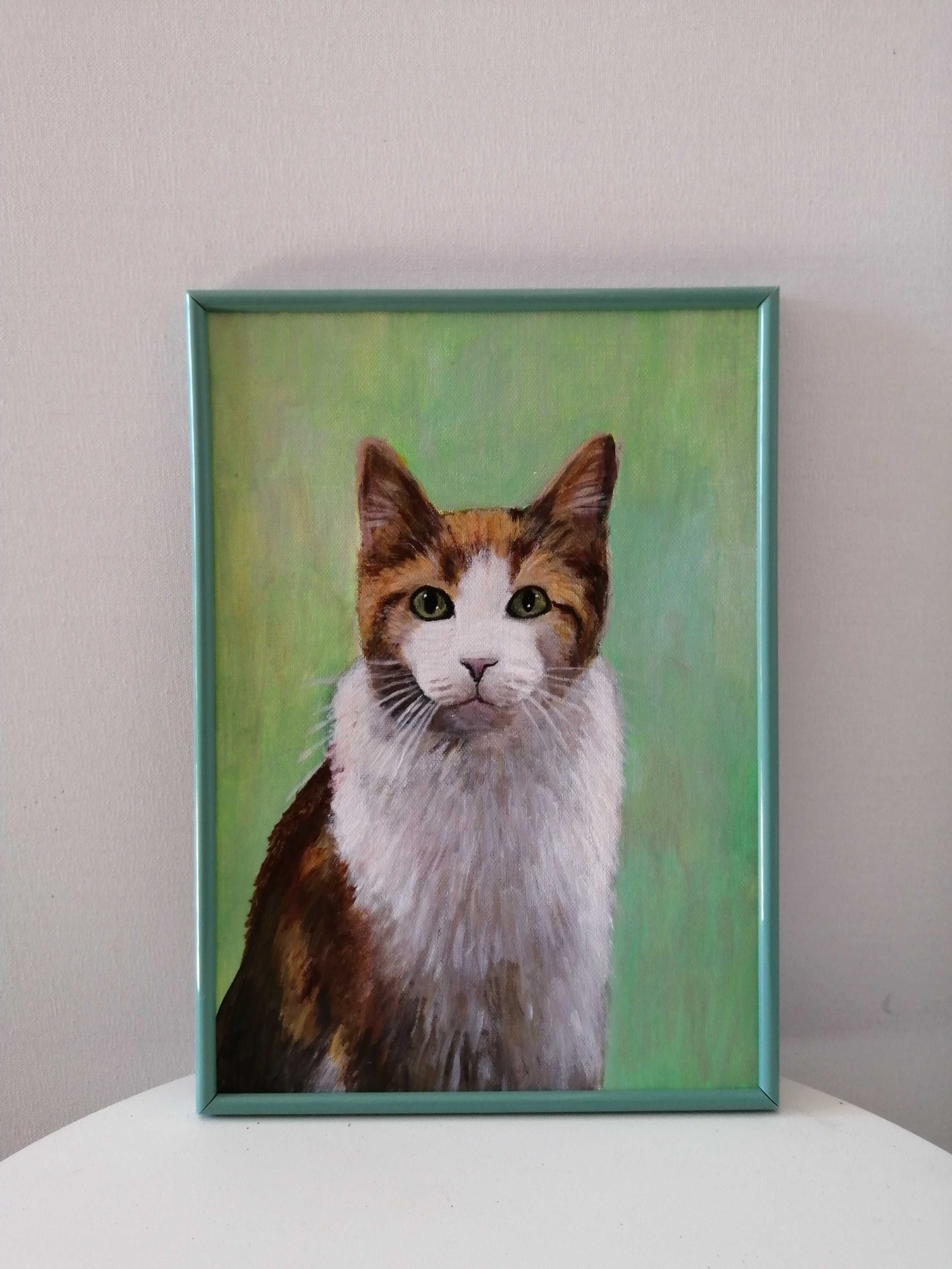 Obraz akrylowy rudy kot akryl