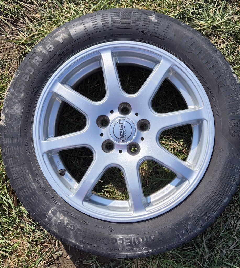 Alufelgi komplet Mega Wheels 15' 5x100 Skoda Seat Audi Golf
