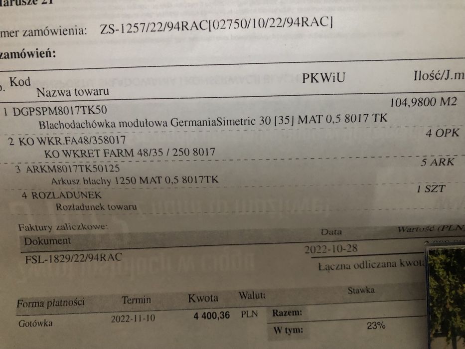 Blachodachówka modulowa Germania Simetric 30 MAT 0,5 8017 TL