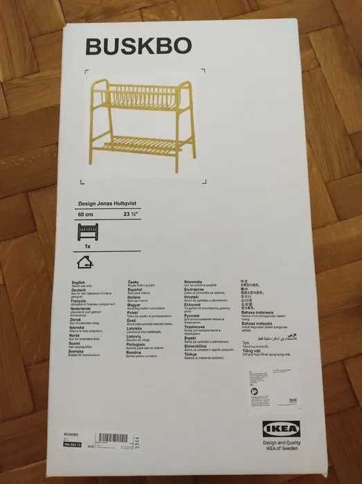 Stojak buskbo ikea rattanowy boho