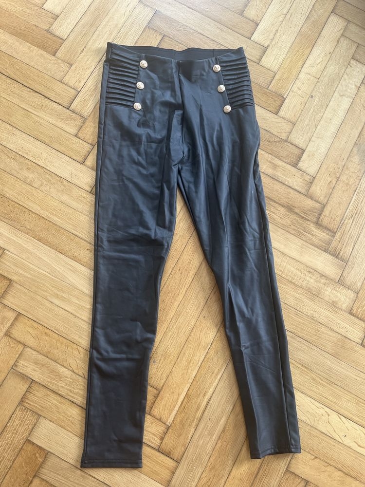 Spodnie legginsy lateksowe L/XL