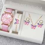 Conjunto de Relógio/Pulseira/Brincos/Colar/Anel