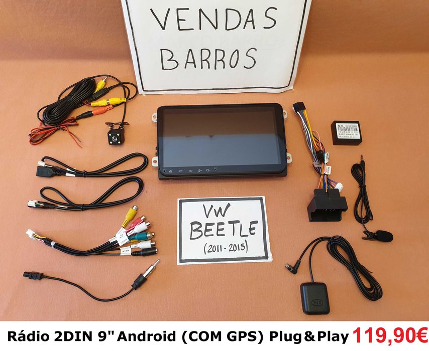 Rádio 2DIN • Volkswagen VW New Beetle (1997 a 2015) • Android [4+32GB]