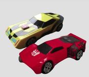Zestaw 2 samochodów dźwięk światło wyrzutnia TRANSFORMERS