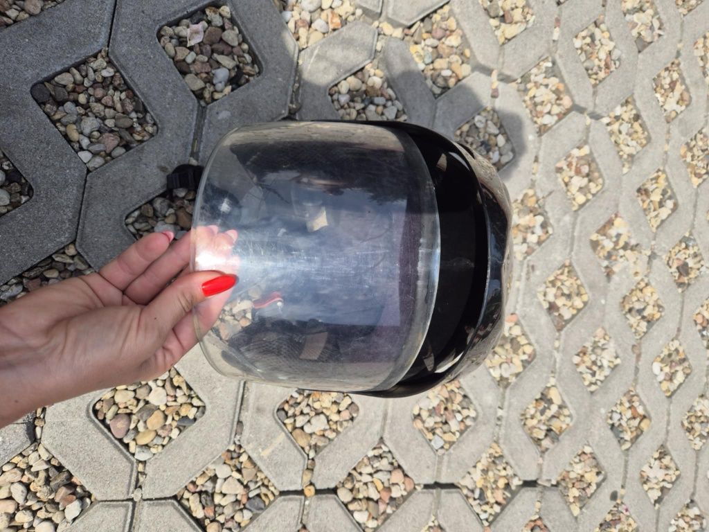 Kask motocyklowy na motorower czarny okazja