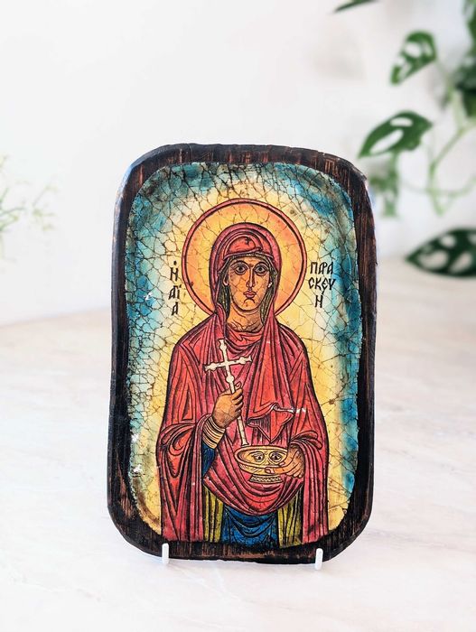 Ikona św Paraskewy ręcznie malowana