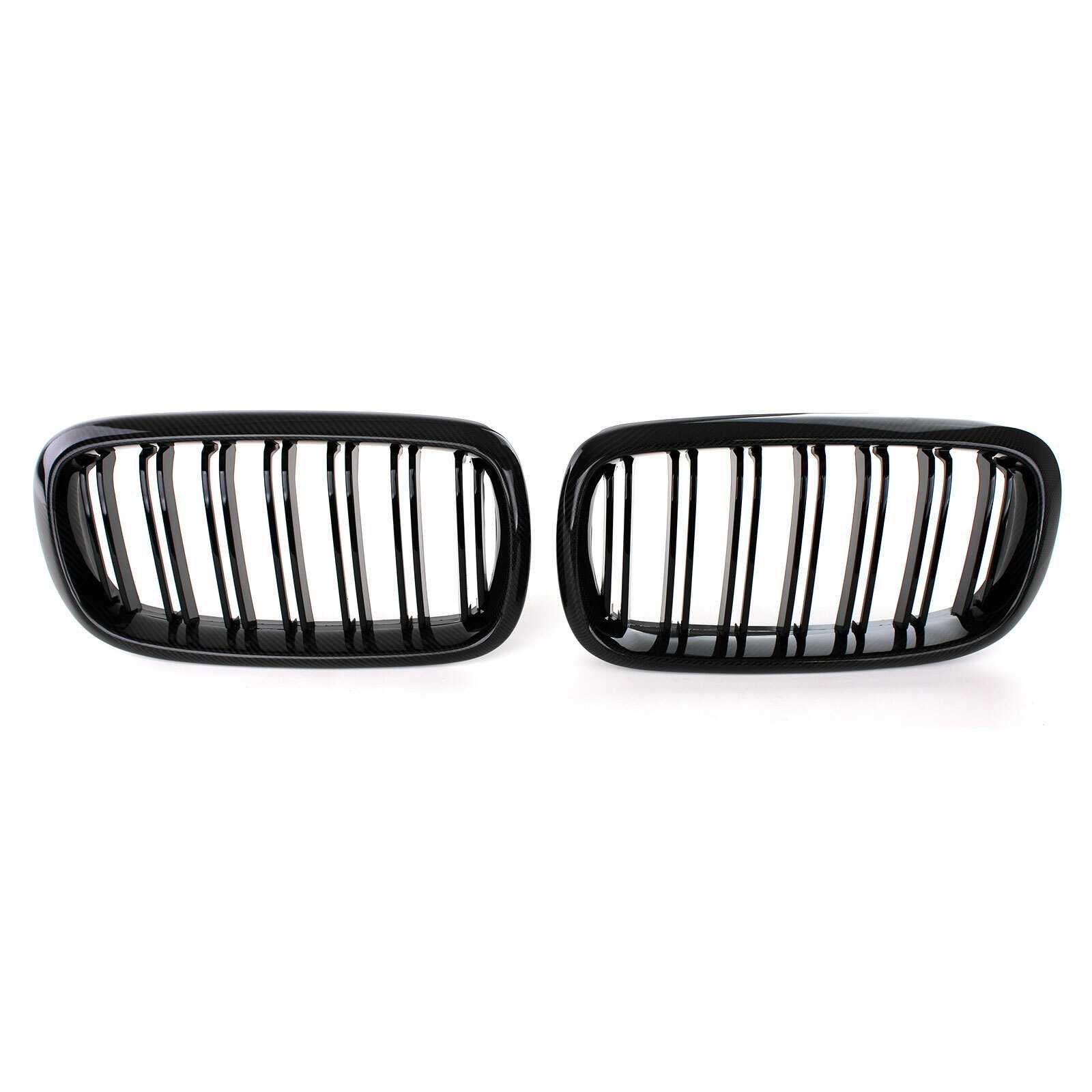 Grelha dupla lâmina Sport carbono preto para BMW X5 F15 X6 F16