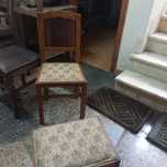 Conjunto cadeira e banqueta