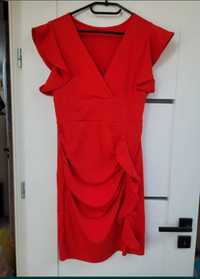 Czerwona sukienka na wesele, chrzest , komunię i inne uroczystości