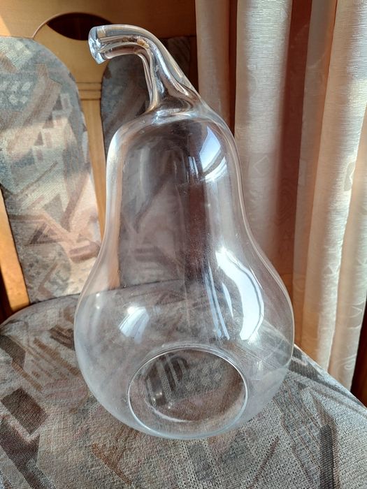 Szklana gruszka słój las w szkle