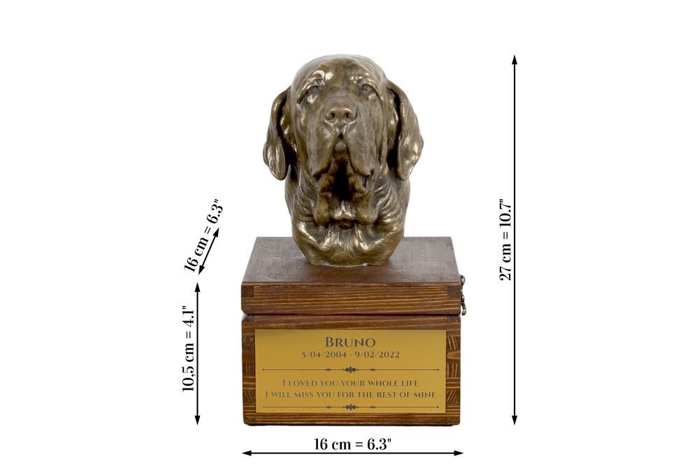 Fila Brasileiro urna na skrzynce brązowa Art-Dog