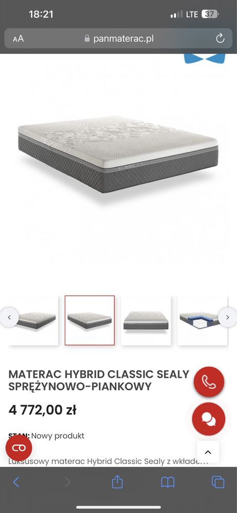 Materac hybrid CLASSIC SEALY