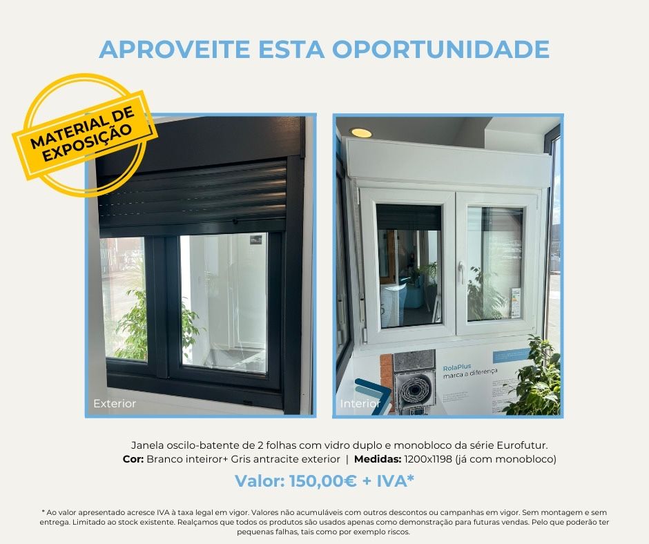 Janelas PVC sem montagem