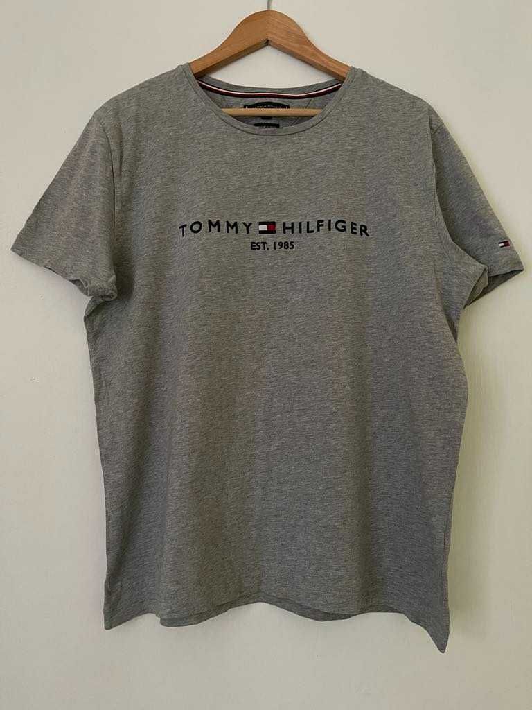 Oryginalna koszulka męska, t-shirt Tommy Hilfiger XL, bawełna