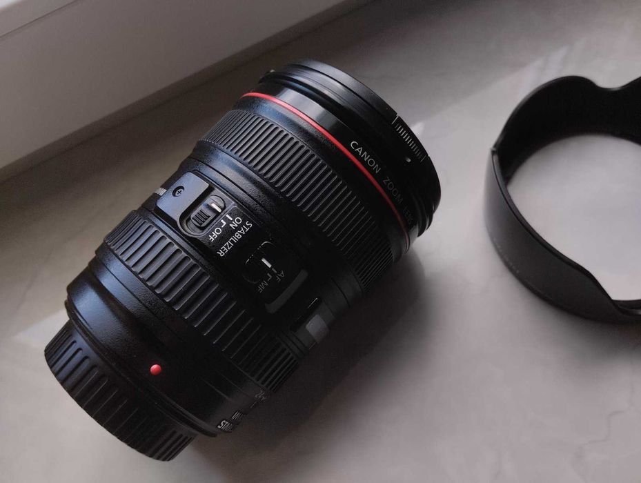 Canon EF 24-105mm f/4L IS USM. Коробка весь комплект