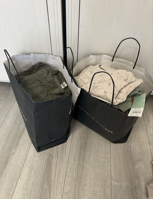 Paka paczka ubranek dla chlopca dwie torby 80 cm