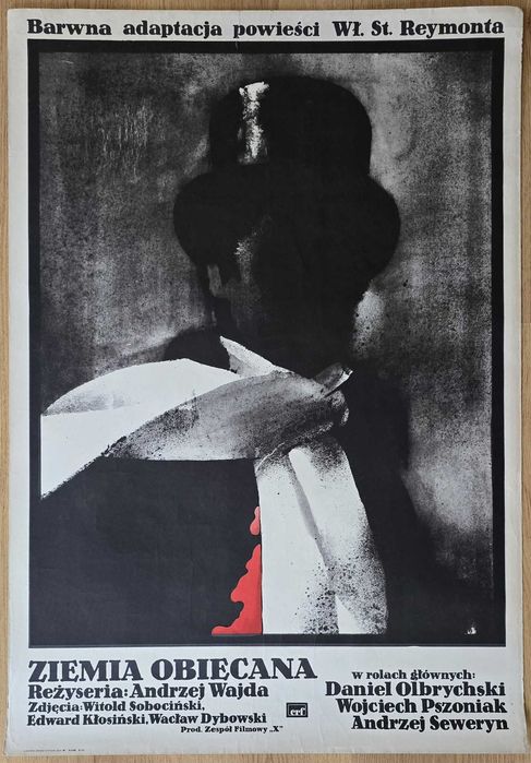 Ziemia obiecana Waldemar Świerzy 1975 plakat filmowy Łódź Wajda
