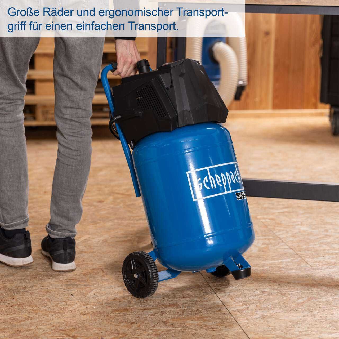 Компресор HC35V Scheppach - 1500W | 10 бар | безмасляний