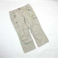 Vintage beige oversize cargo pants denim wytrzymałe gorpcore spodnie