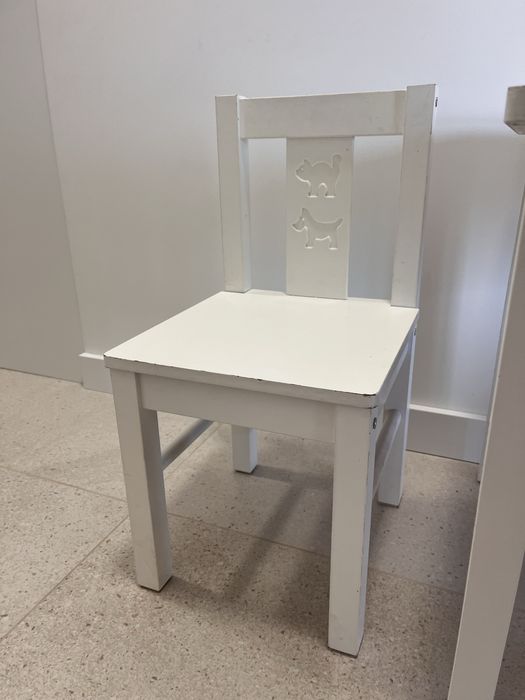 Stolik + 2 krzesełka białe dziecięce Ikea