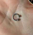 1 szt Piercing kolczyk septum ucho nos stal kulka podkowa podkówka