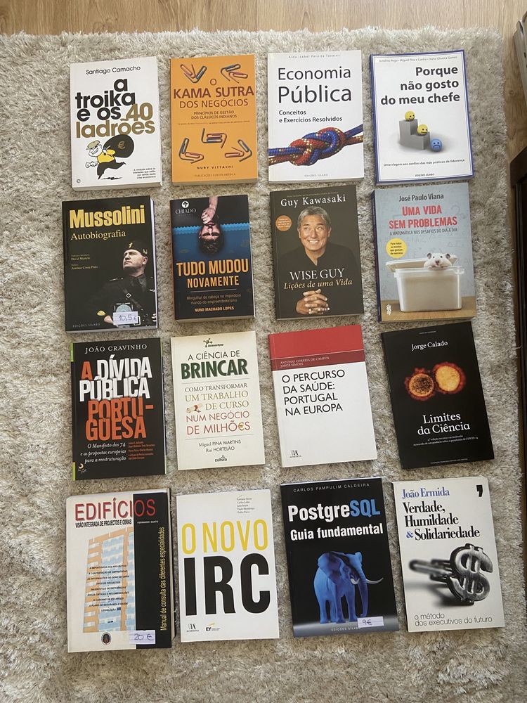 Vários livros - política, futebol, saúde, economia, finanças liderança